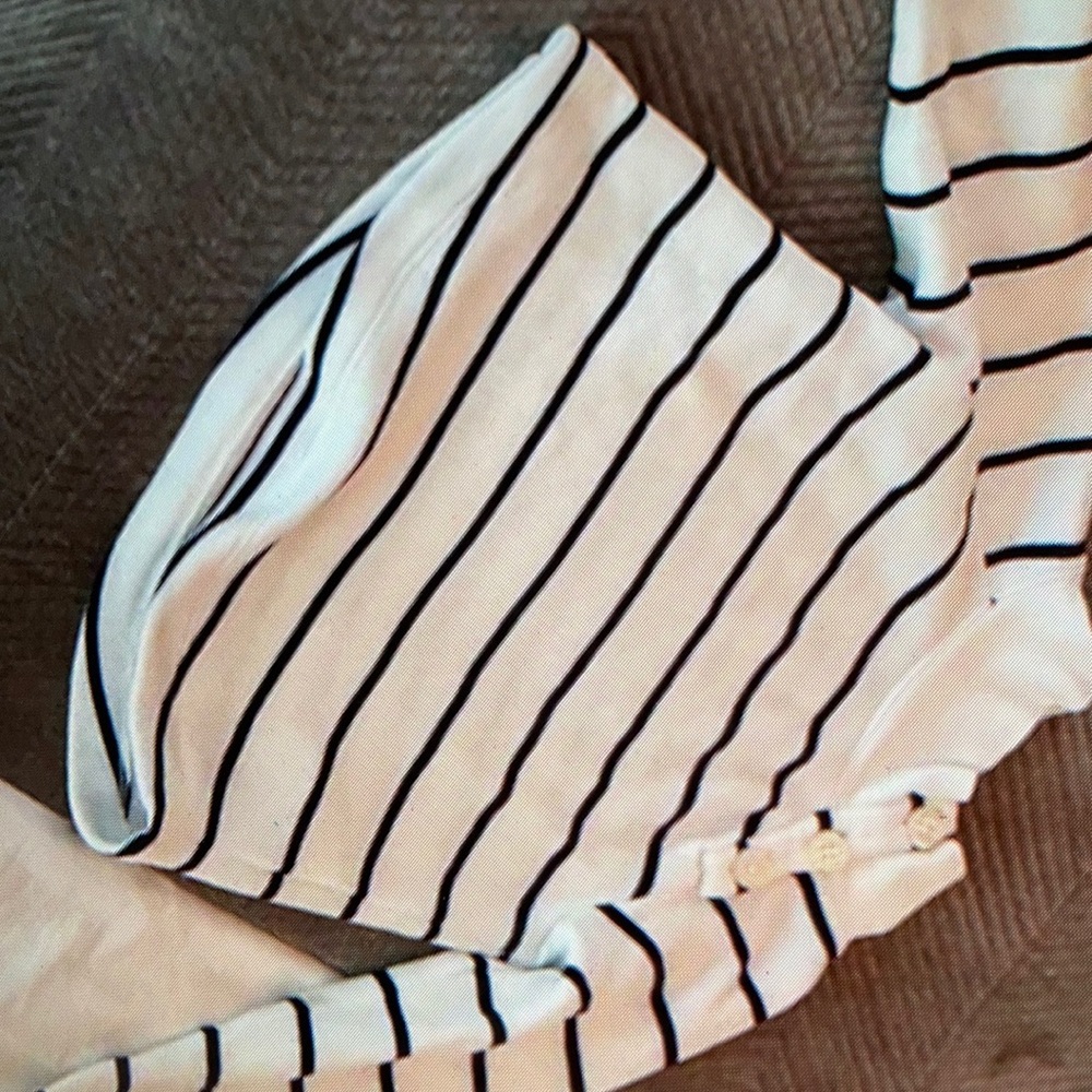 Chic long sleeve navy stripes shirt